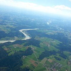 Flugwegposition um 14:37:15: Aufgenommen in der Nähe von Passau, Deutschland in 2201 Meter